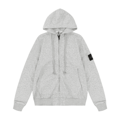 Stone Monogram Zip Hoodie