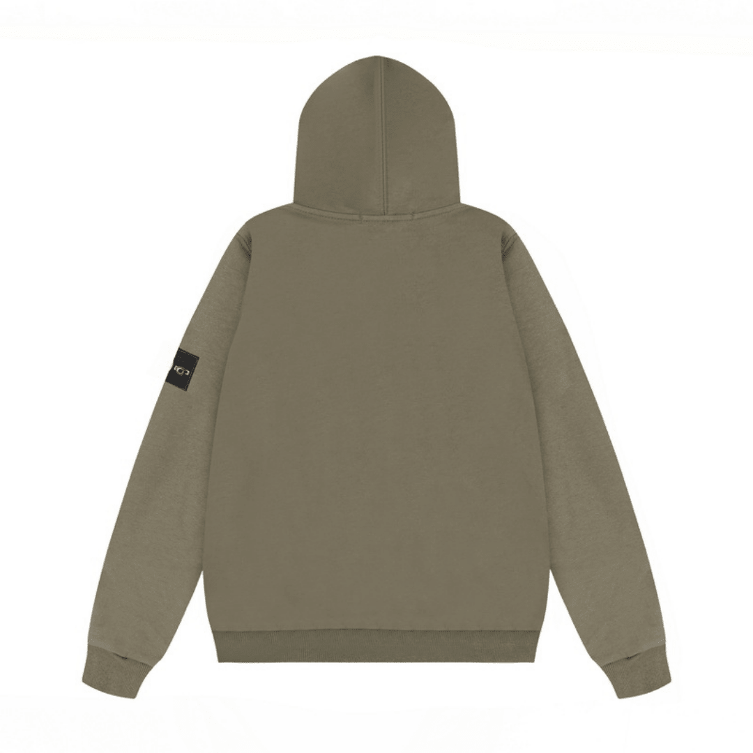 Stone Monogram Zip Hoodie